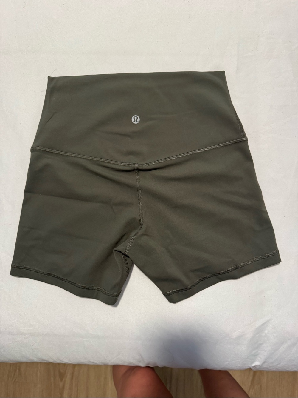 lululemon athletica High-Rise Athletic Bike Shorts in Olive - Size 6